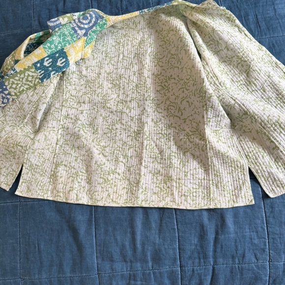Orvis Lightweight Quilted Jacket Green Patchwork Size Large - Picture 8 of 8